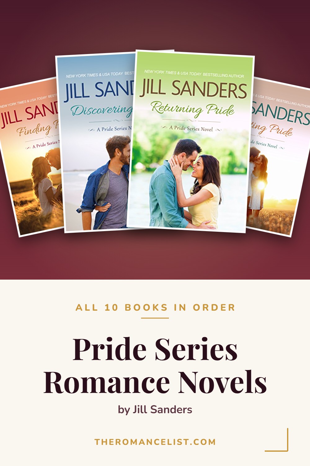 Pride Series Romance Novels by Jill Sanders — books in order