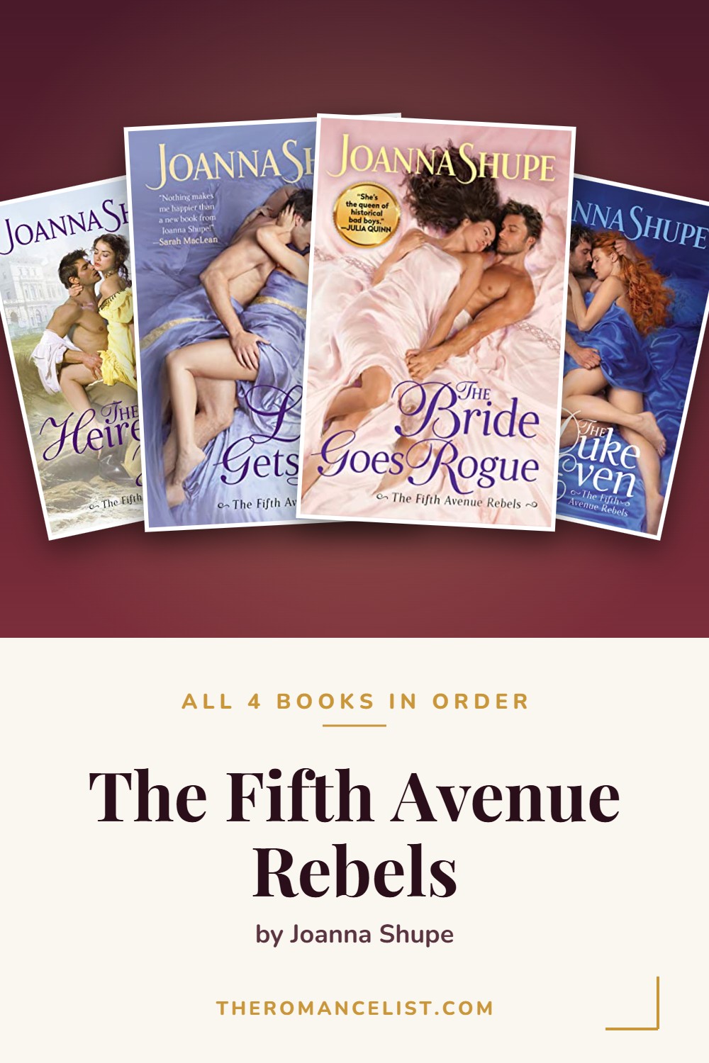 The Fifth Avenue Rebels by Joanna Shupe — books in order