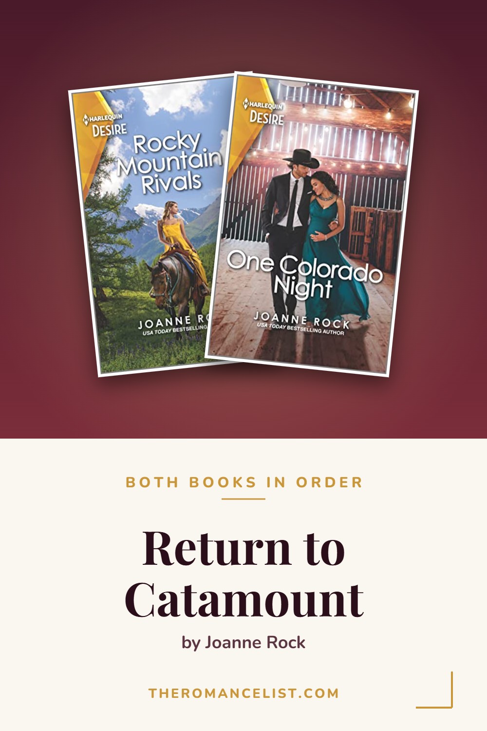 Return to Catamount by Joanne Rock — books in order