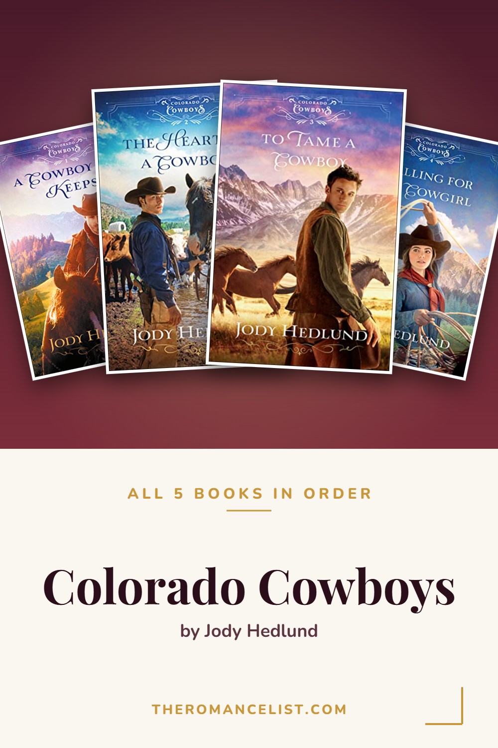 Colorado Cowboys by Jody Hedlund — books in order