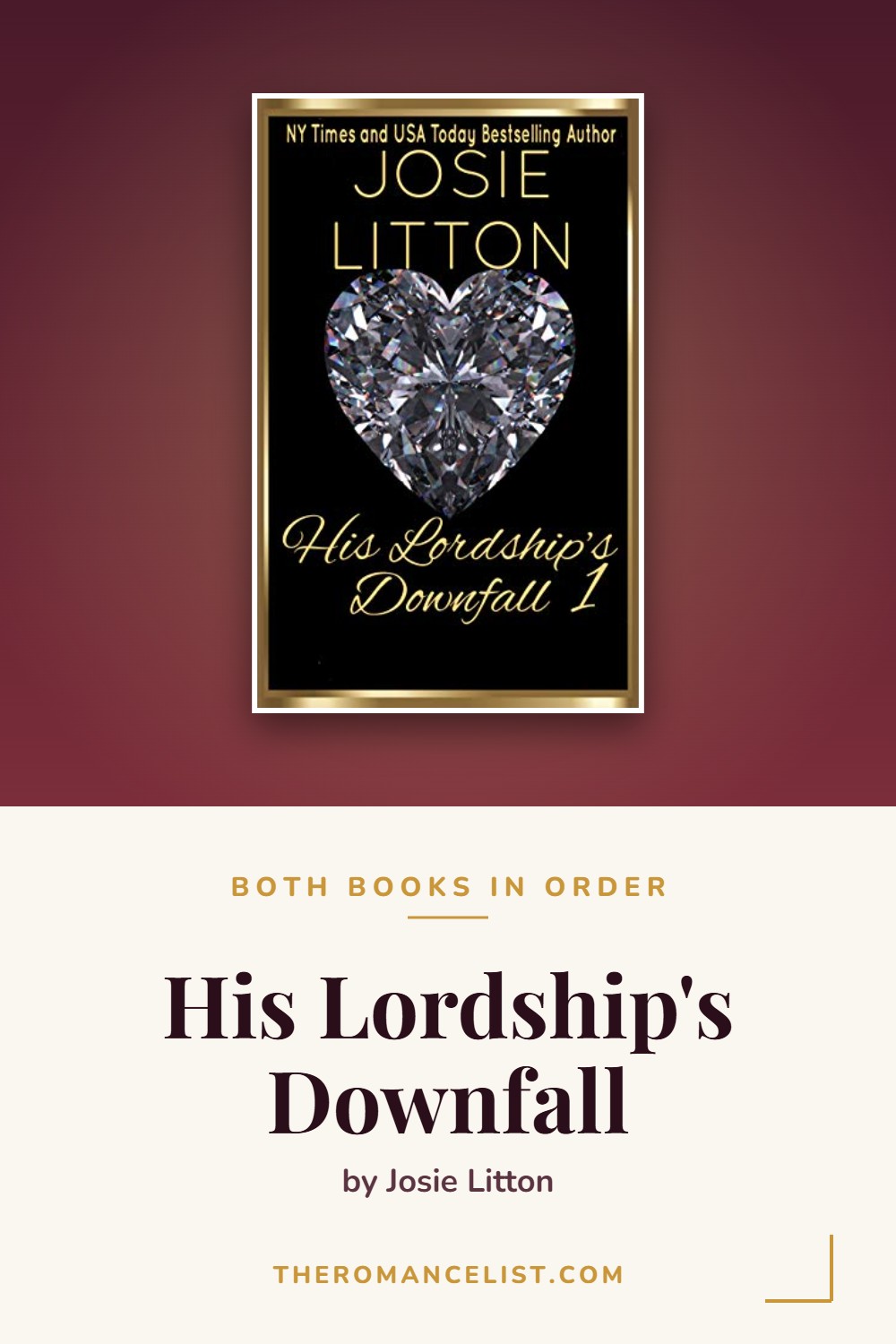 His Lordship's Downfall by Josie Litton — books in order