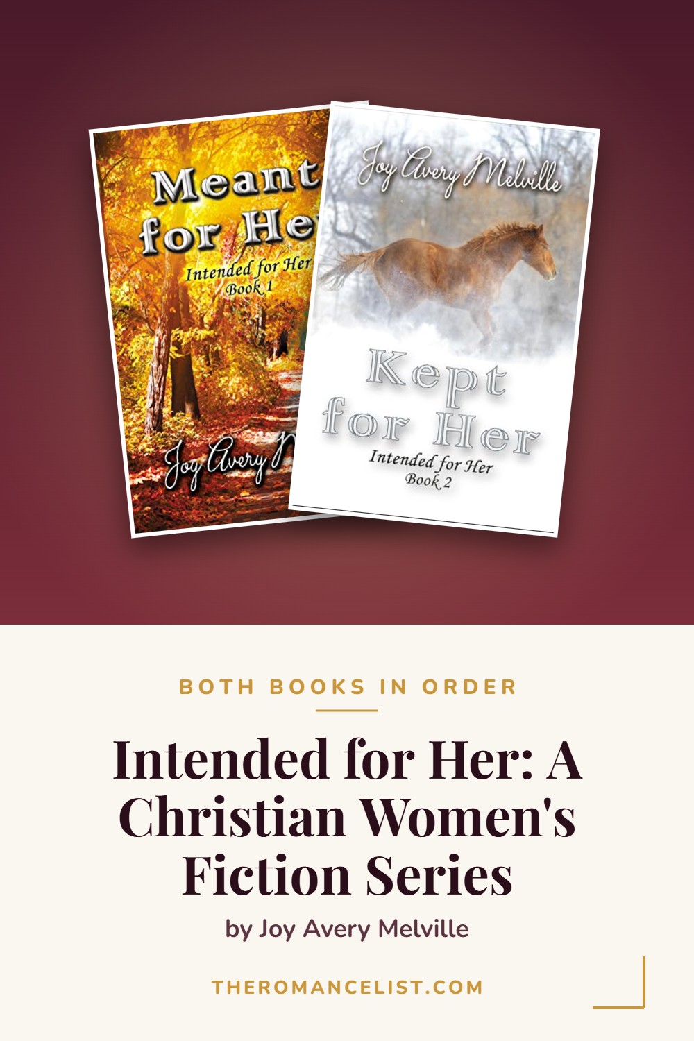 Intended for Her: A Christian Women's Fiction Series by Joy Avery Melville — books in order