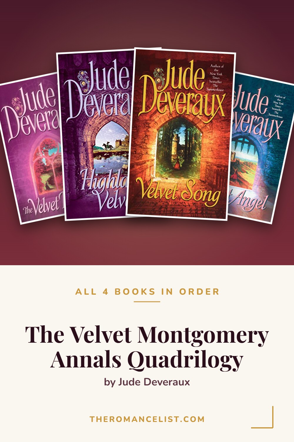 The Velvet Montgomery Annals Quadrilogy by Jude Deveraux — books in order