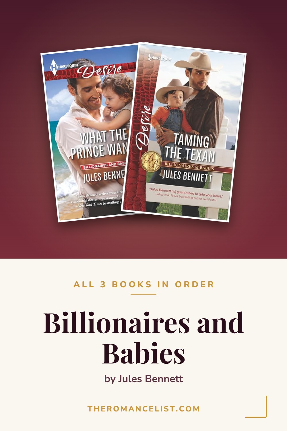 Billionaires and Babies by Jules Bennett — books in order