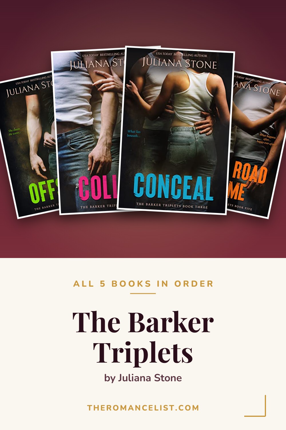 The Barker Triplets by Juliana Stone — books in order