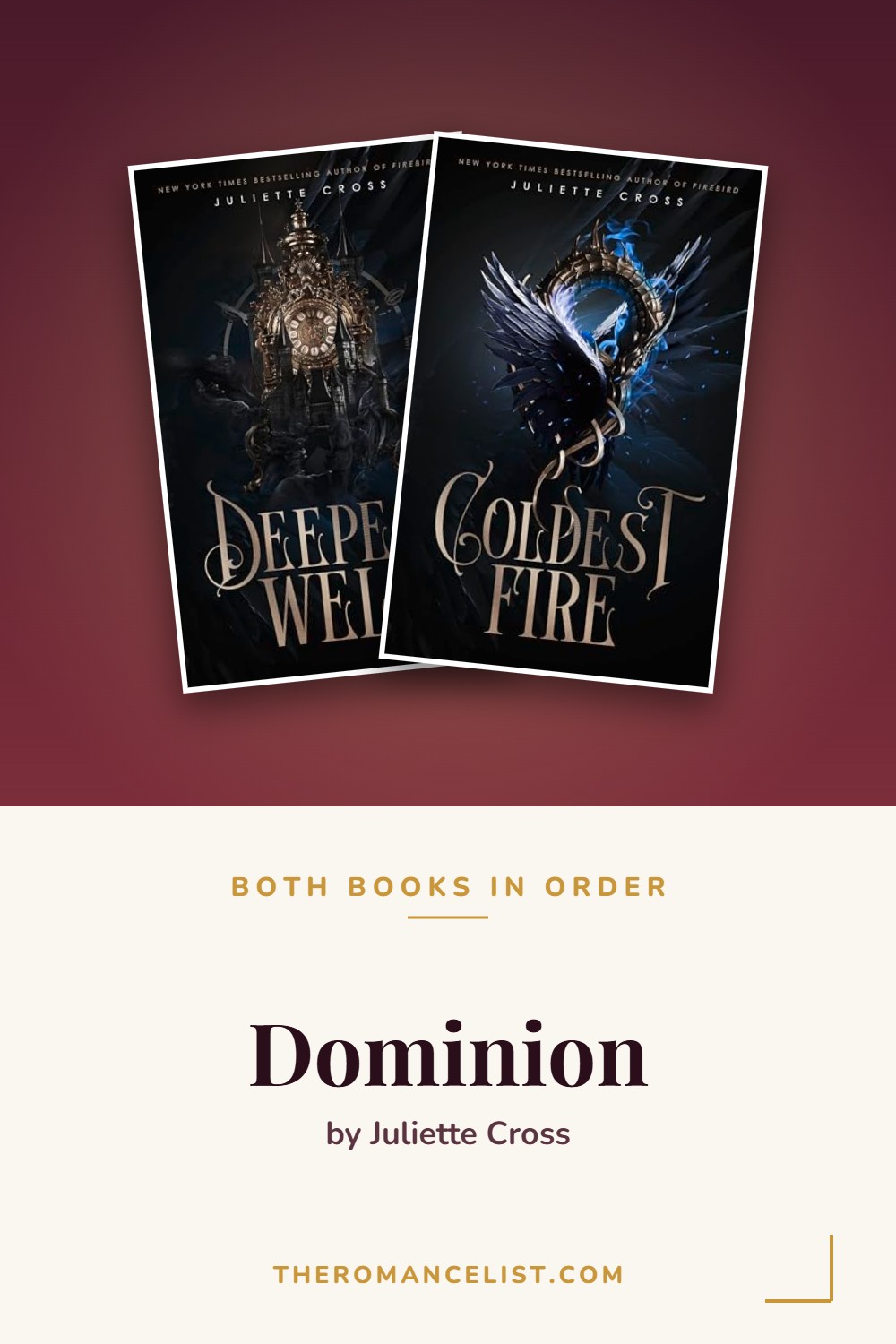 Dominion by Juliette Cross — books in order