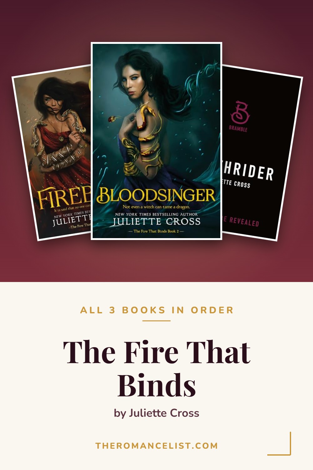 The Fire That Binds by Juliette Cross — books in order