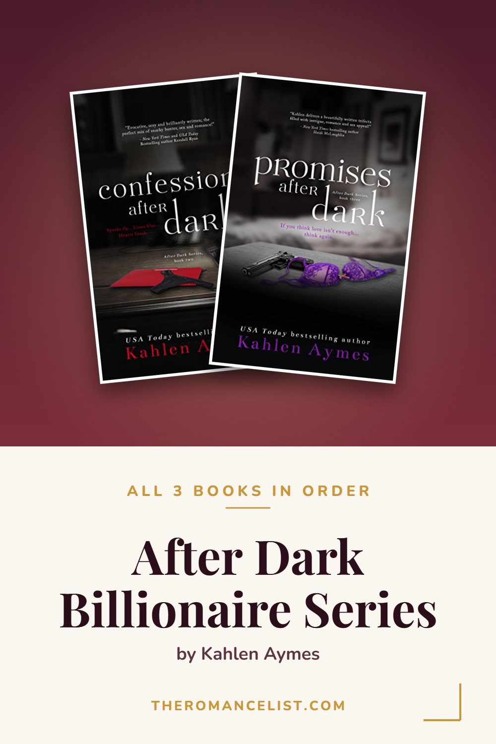 After Dark Billionaire Series by Kahlen Aymes — books in order