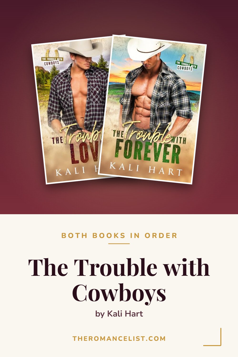 The Trouble with Cowboys by Kali Hart — books in order