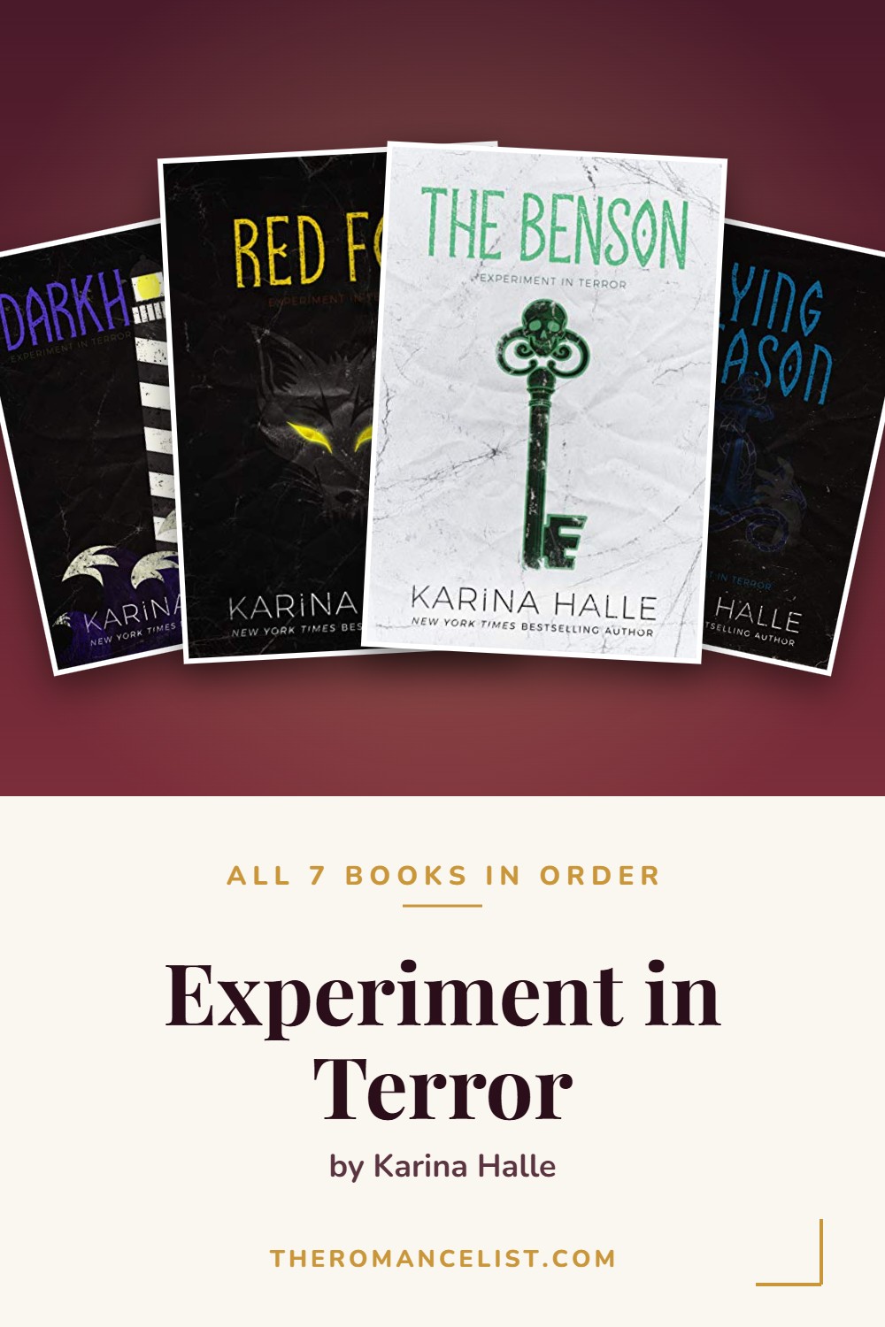 Experiment in Terror by Karina Halle — books in order
