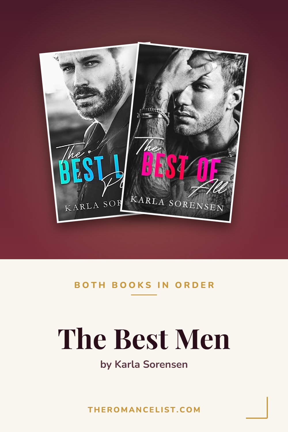 The Best Men by Karla Sorensen — books in order