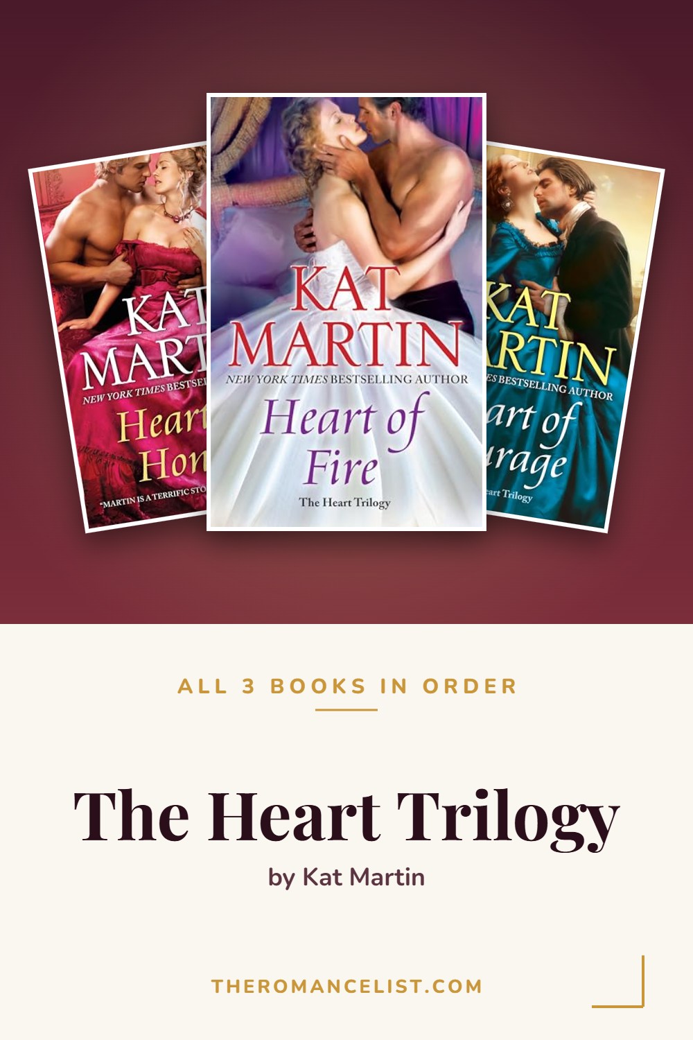 The Heart Trilogy by Kat Martin — books in order
