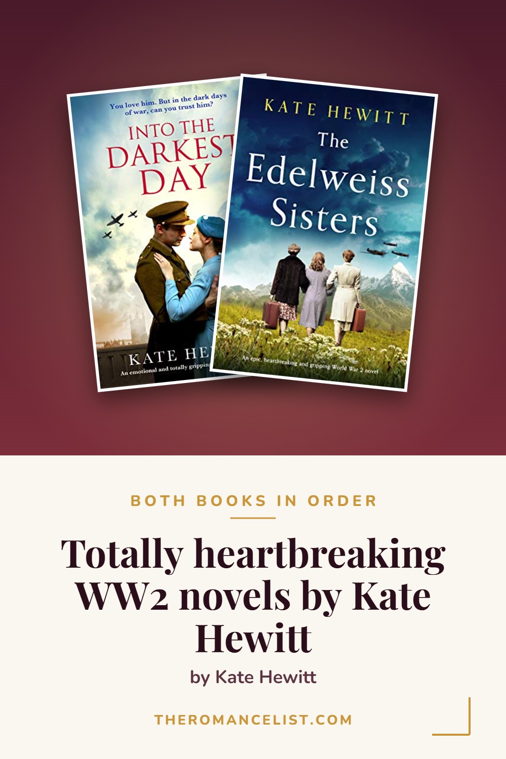 Totally heartbreaking WW2 novels by Kate Hewitt by Kate Hewitt — books in order