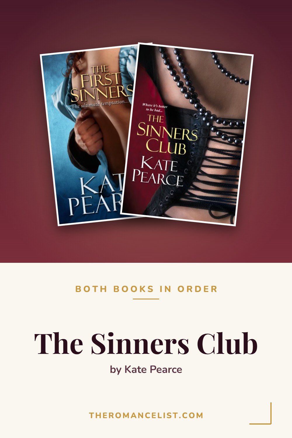 The Sinners Club by Kate Pearce — books in order