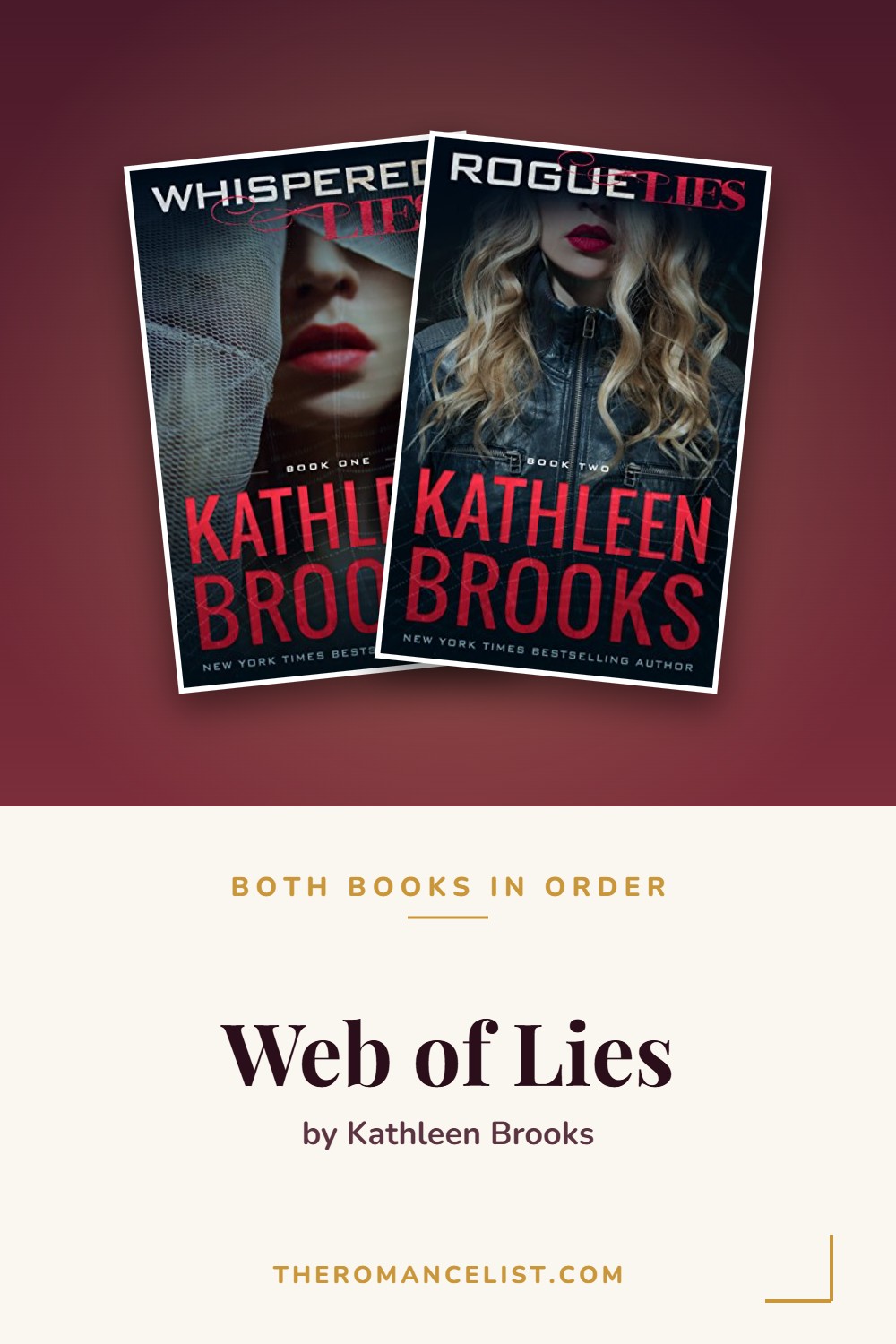 Web of Lies by Kathleen Brooks — books in order