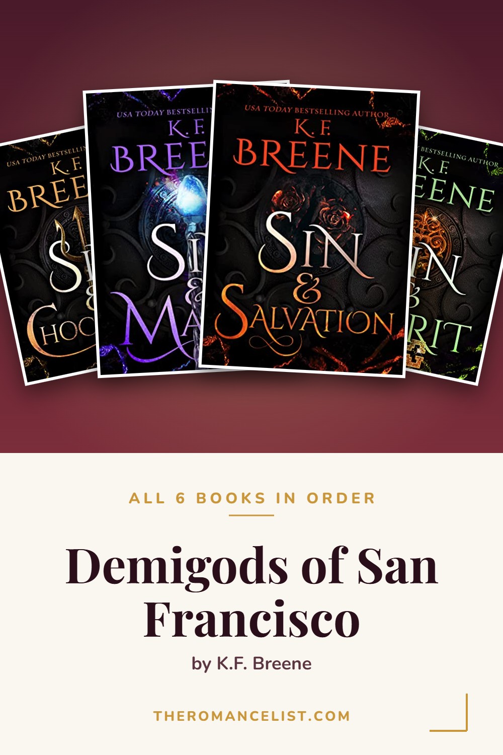 Demigods of San Francisco by K.F. Breene — books in order