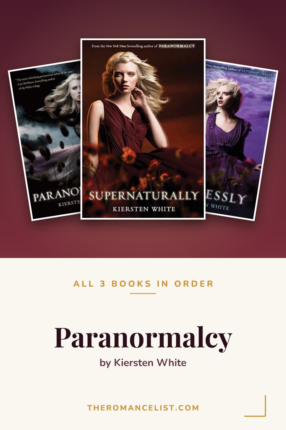 Paranormalcy by Kiersten White — books in order