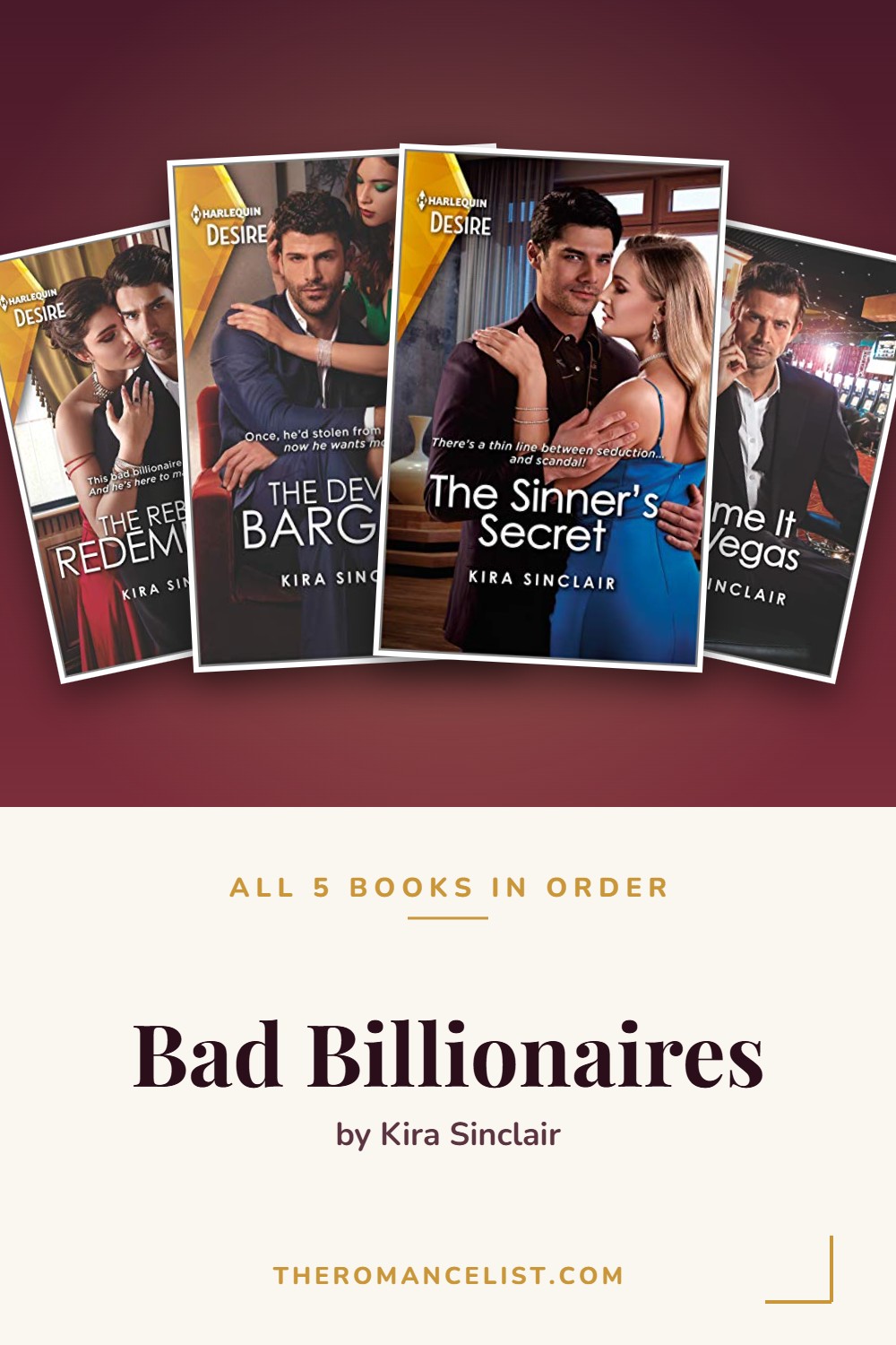 Bad Billionaires by Kira Sinclair — books in order