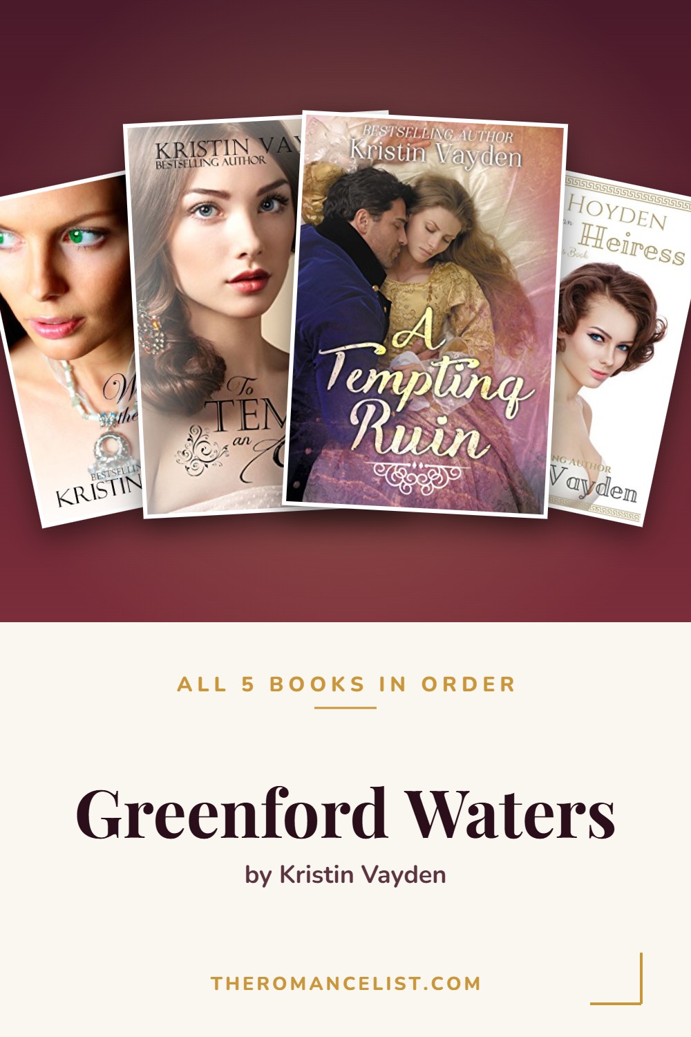 Greenford Waters by Kristin Vayden — books in order