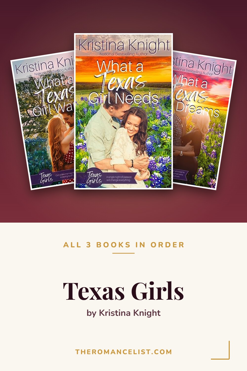 Texas Girls by Kristina Knight — books in order