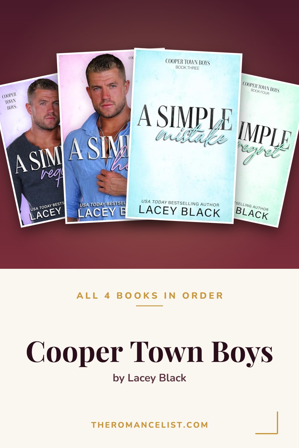 Cooper Town Boys by Lacey Black — books in order