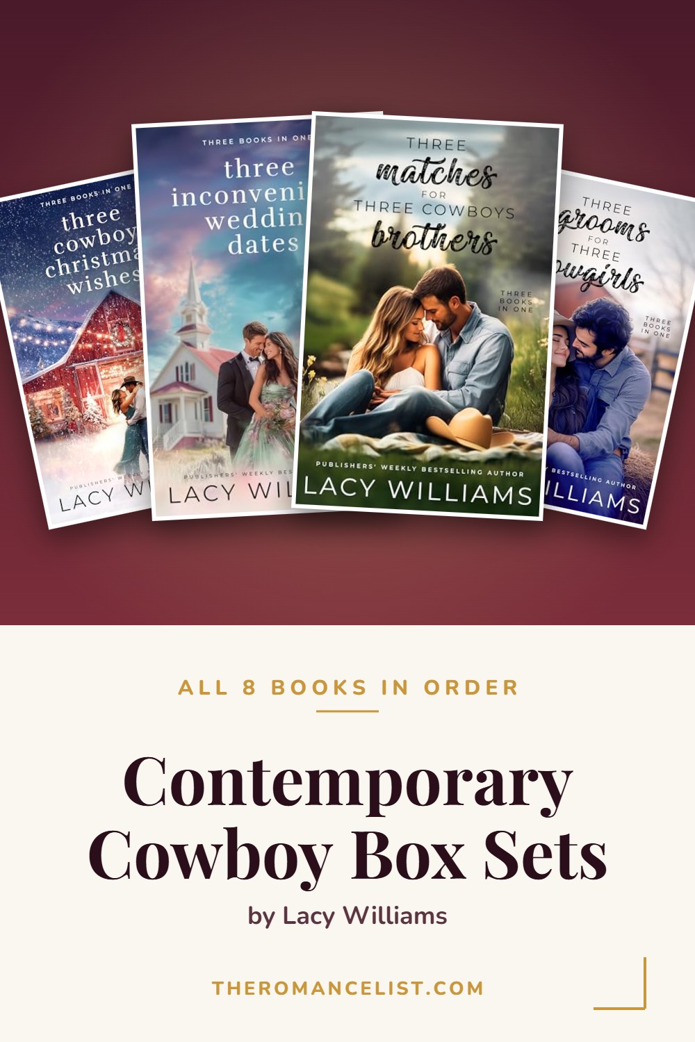 Contemporary Cowboy Box Sets by Lacy Williams — books in order