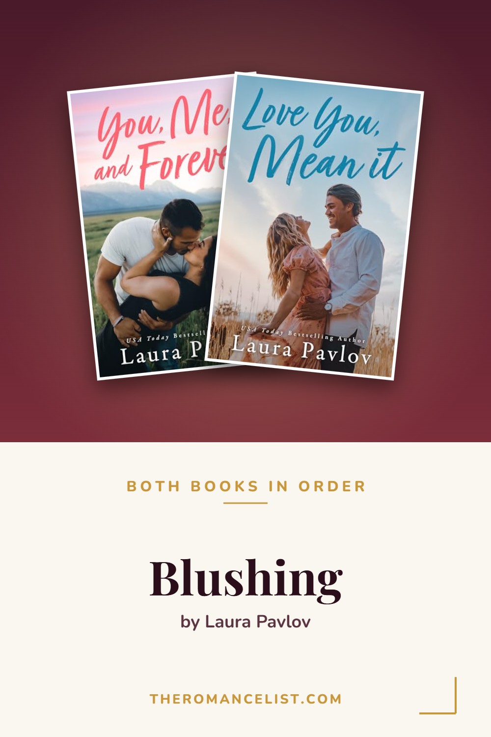 Blushing by Laura Pavlov — books in order
