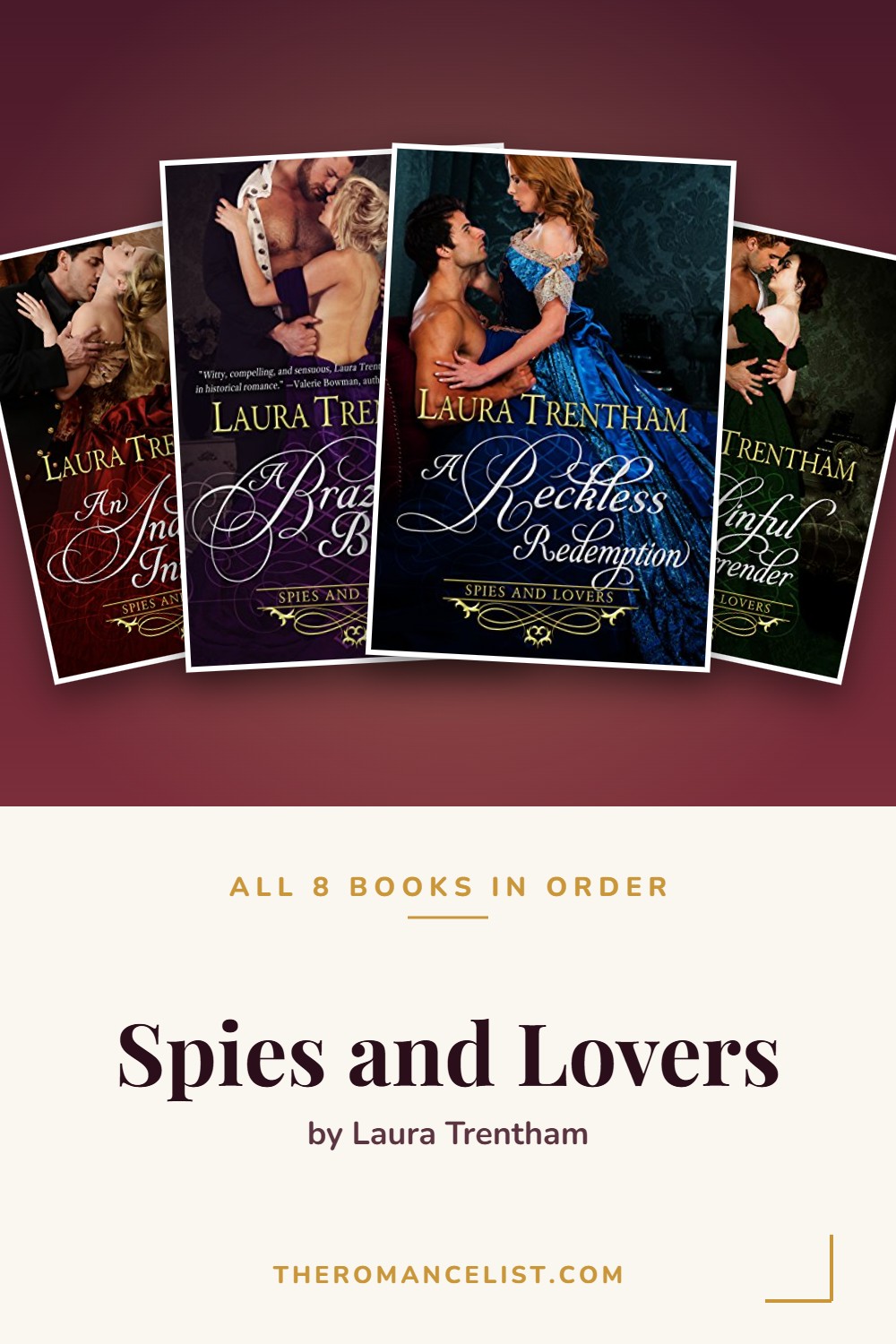 Spies and Lovers by Laura Trentham — books in order