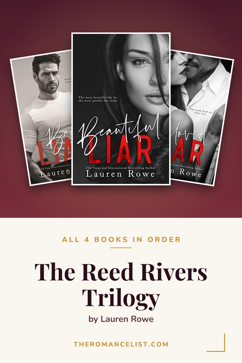 The Reed Rivers Trilogy by Lauren Rowe — books in order