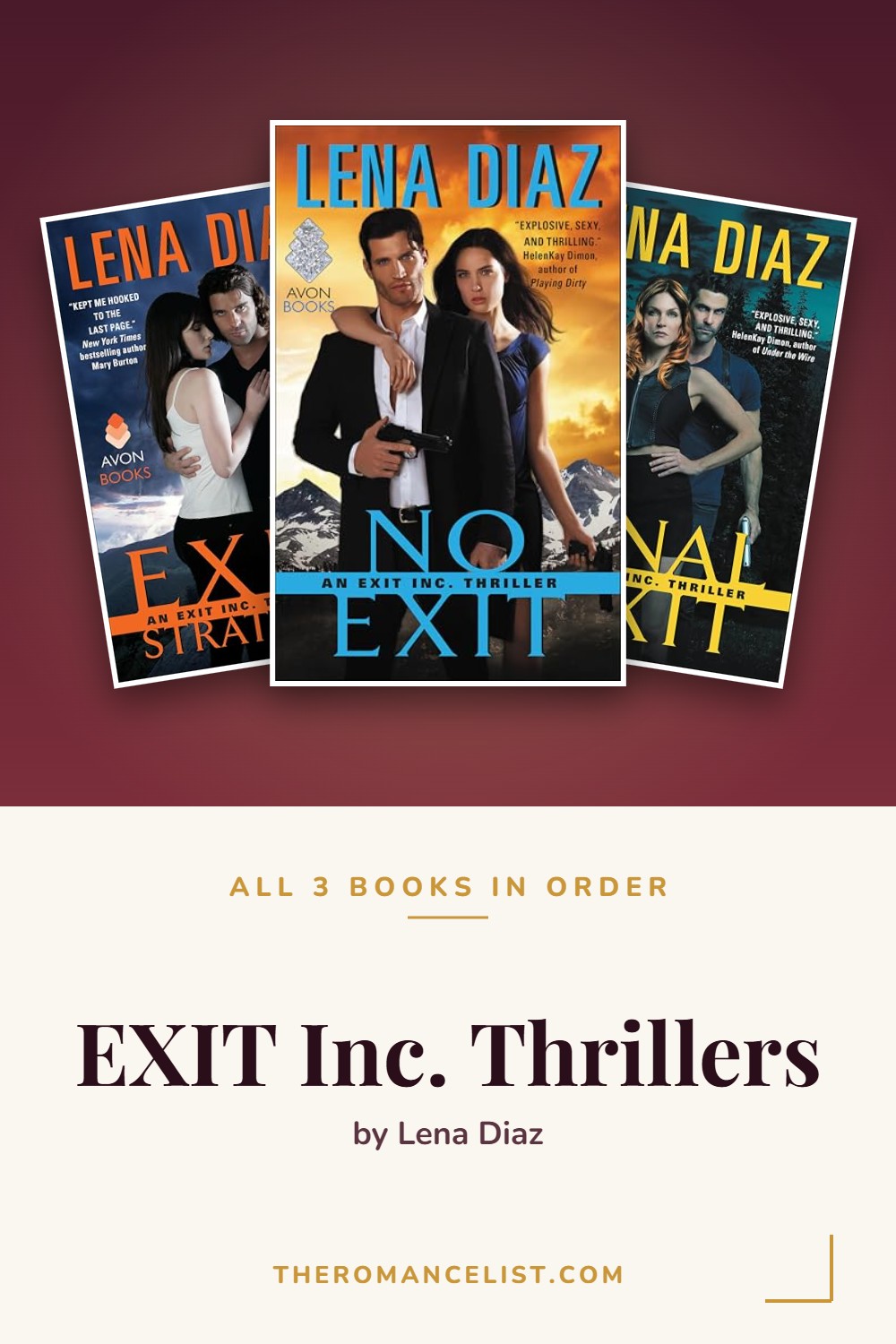 EXIT Inc. Thrillers by Lena Diaz — books in order