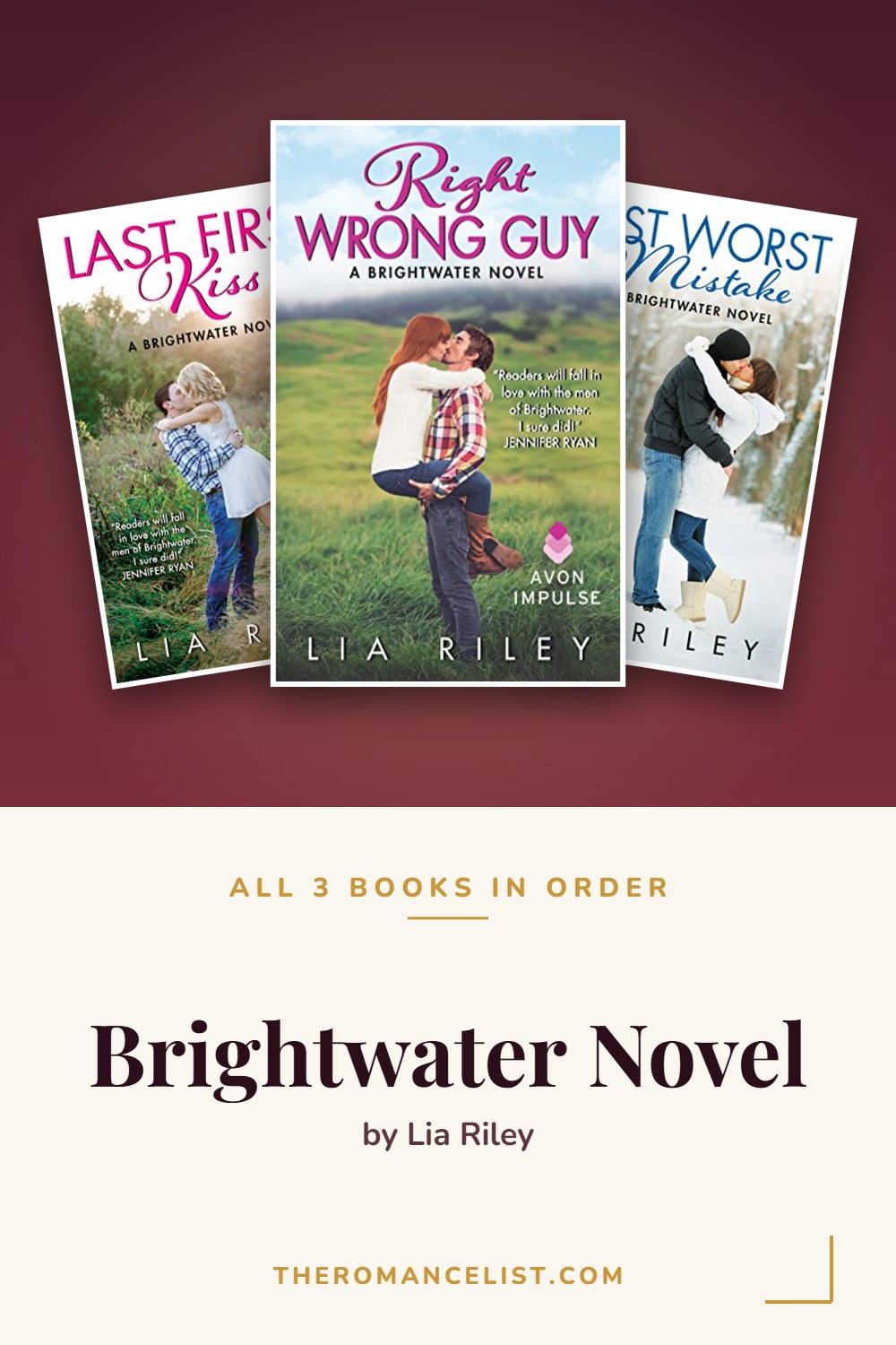 Brightwater Novel by Lia Riley — books in order