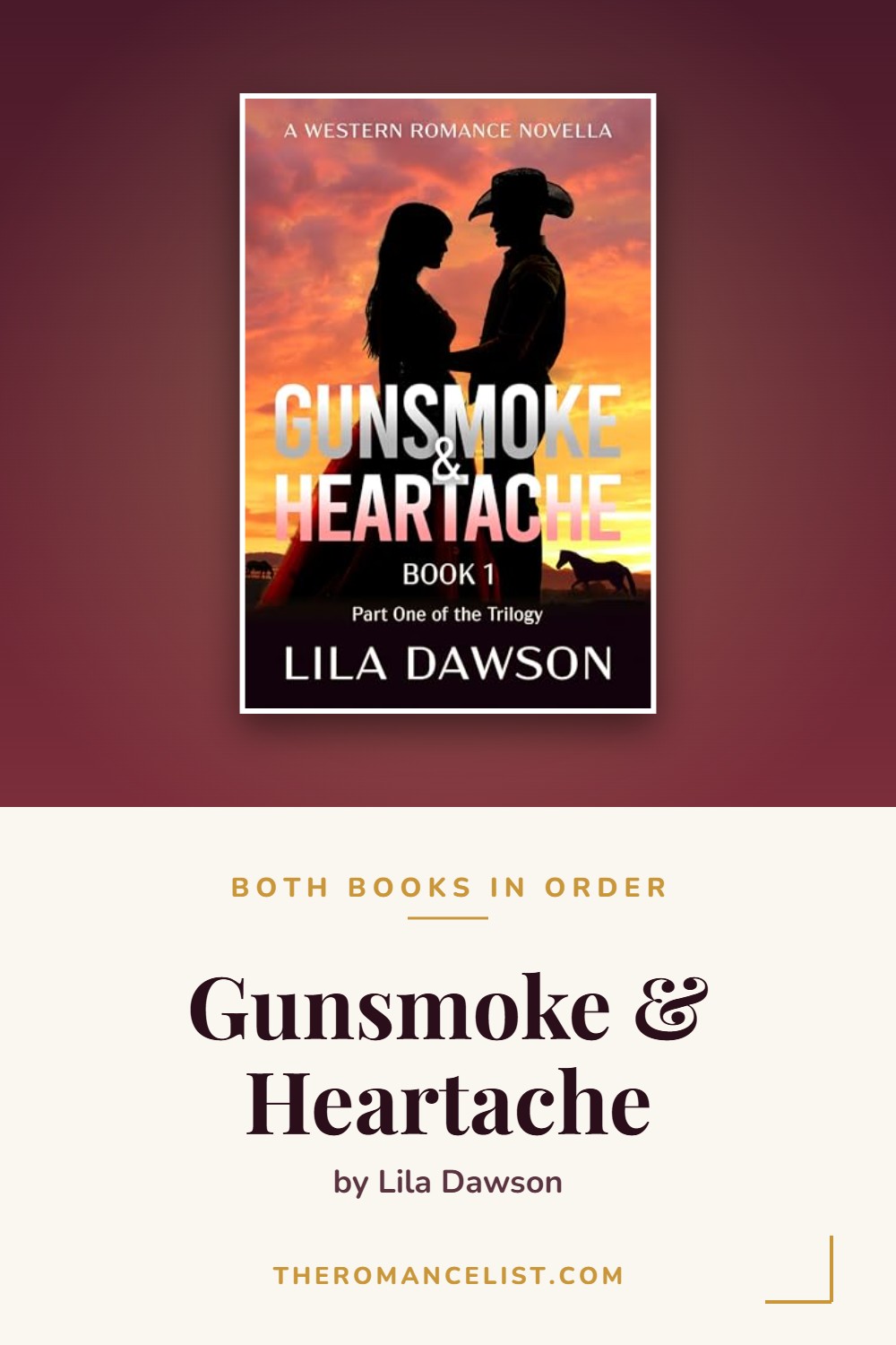 Gunsmoke & Heartache by Lila Dawson — books in order