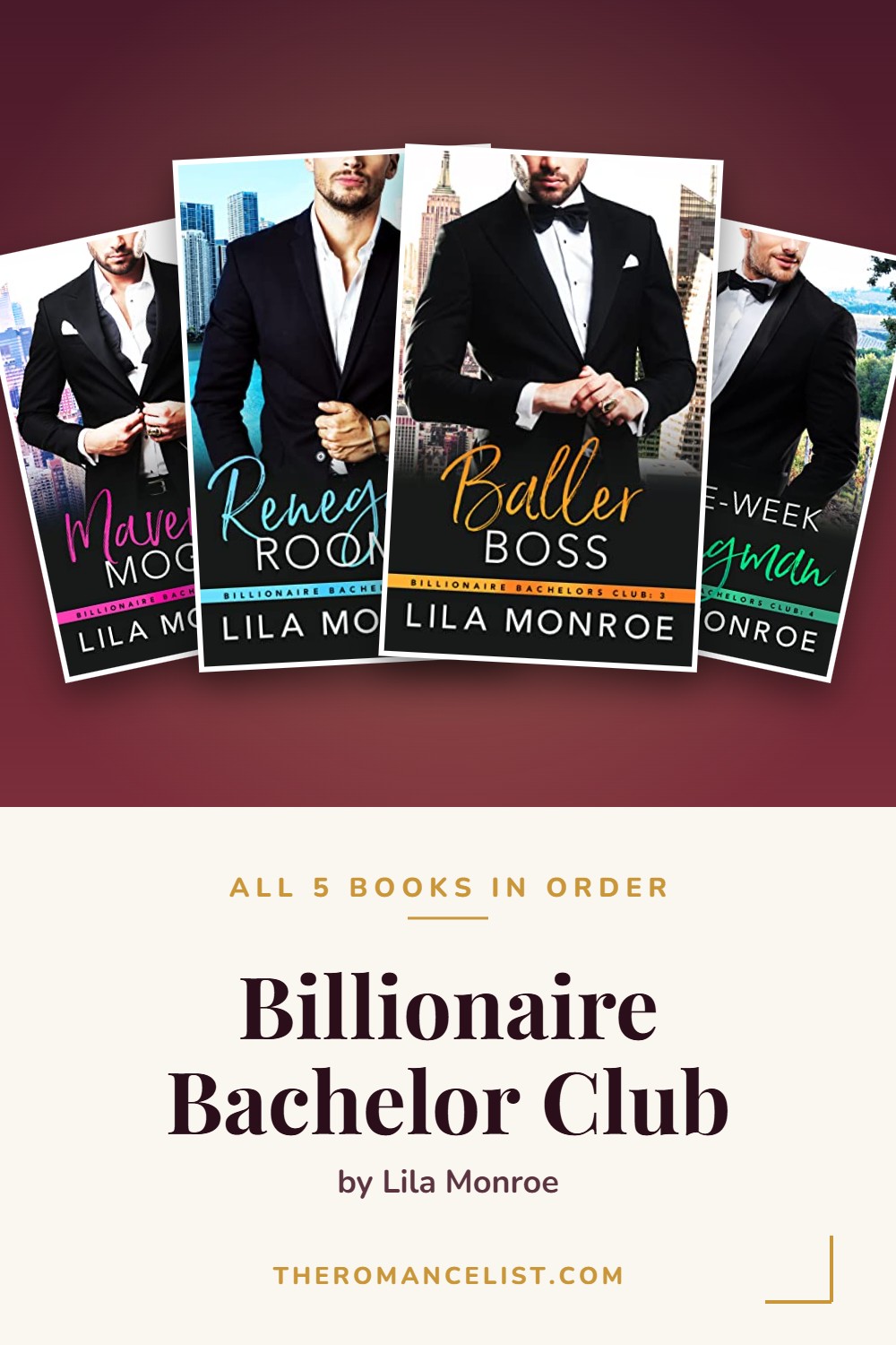 Billionaire Bachelor Club by Lila Monroe — books in order
