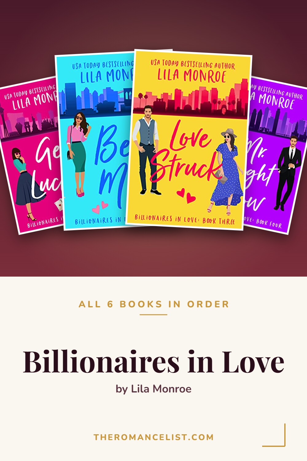 Billionaires in Love by Lila Monroe — books in order