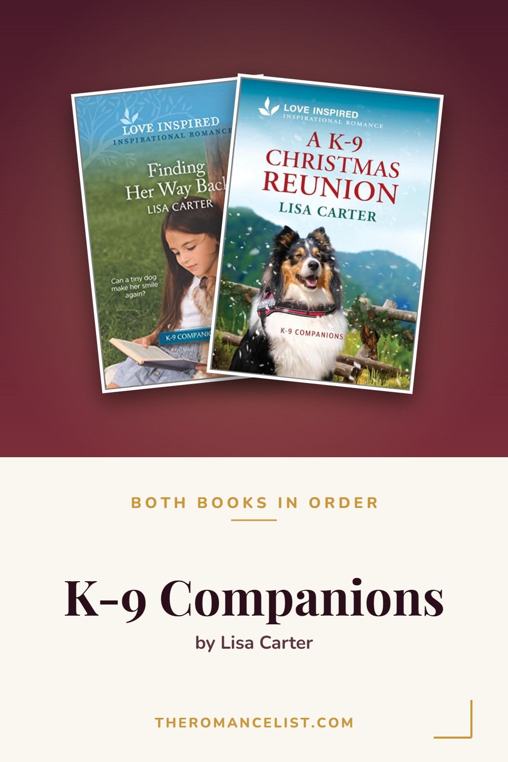 K-9 Companions by Lisa Carter — books in order