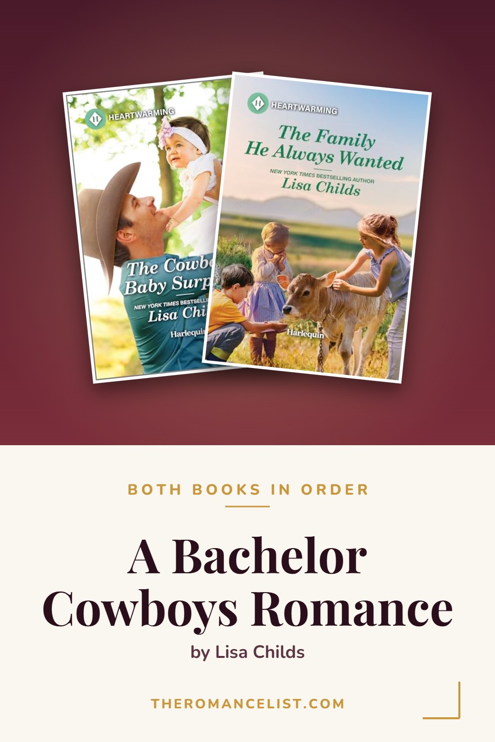A Bachelor Cowboys Romance by Lisa Childs — books in order