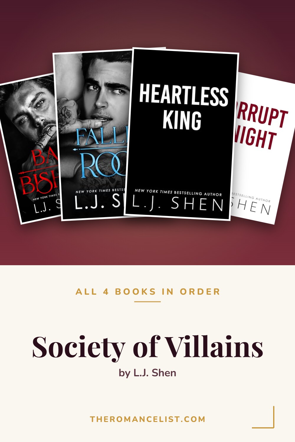 Society of Villains by L.J. Shen — books in order