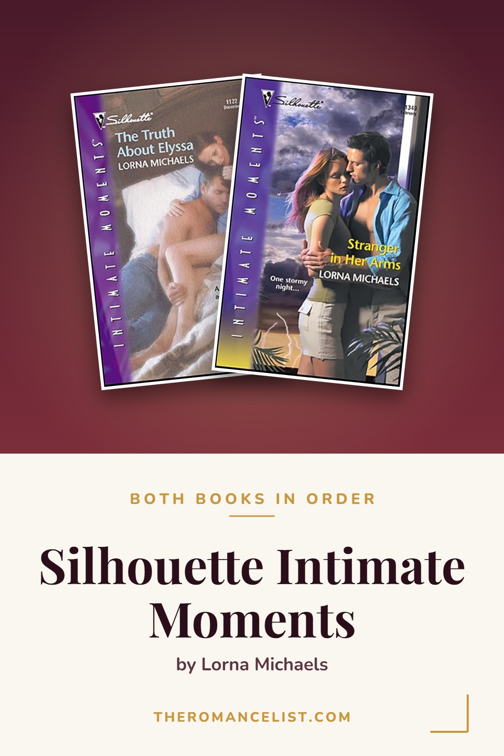 Silhouette Intimate Moments by Lorna Michaels — books in order