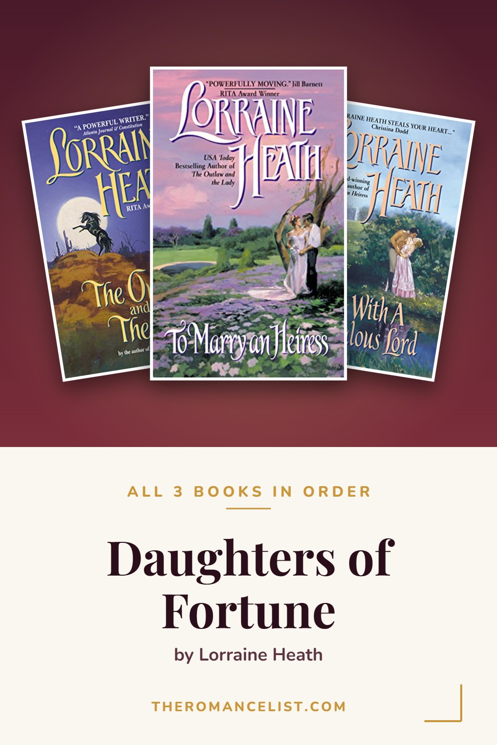 Daughters of Fortune by Lorraine Heath — books in order
