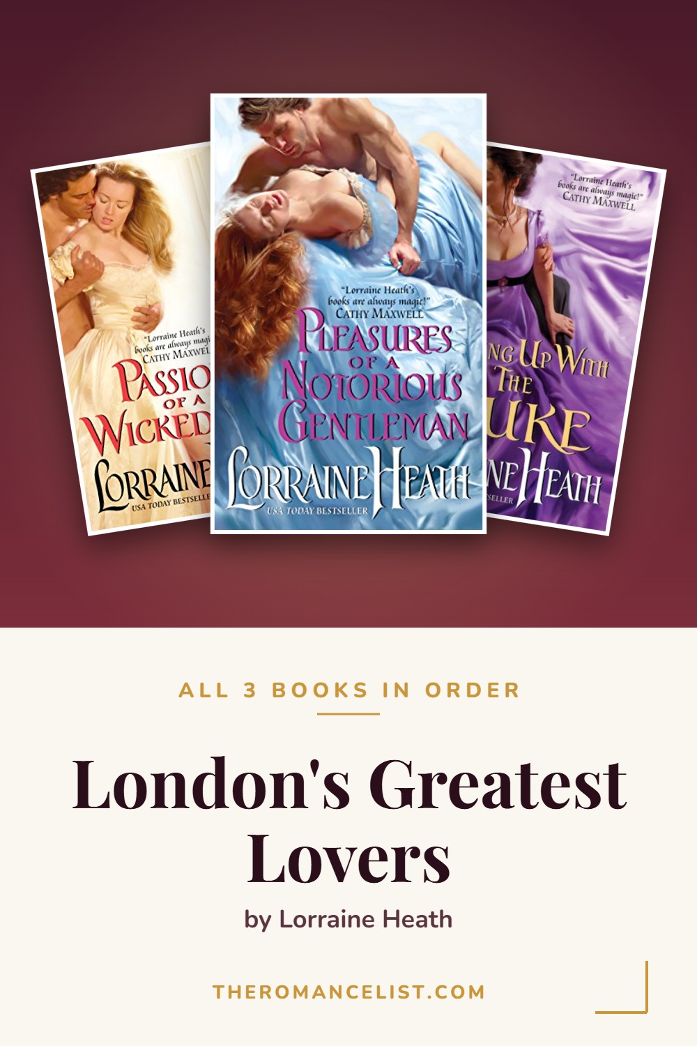 London's Greatest Lovers by Lorraine Heath — books in order