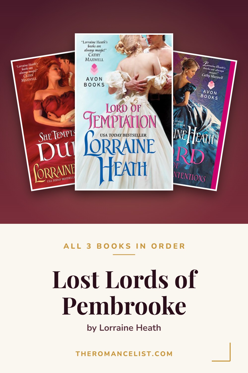 Lost Lords of Pembrooke by Lorraine Heath — books in order
