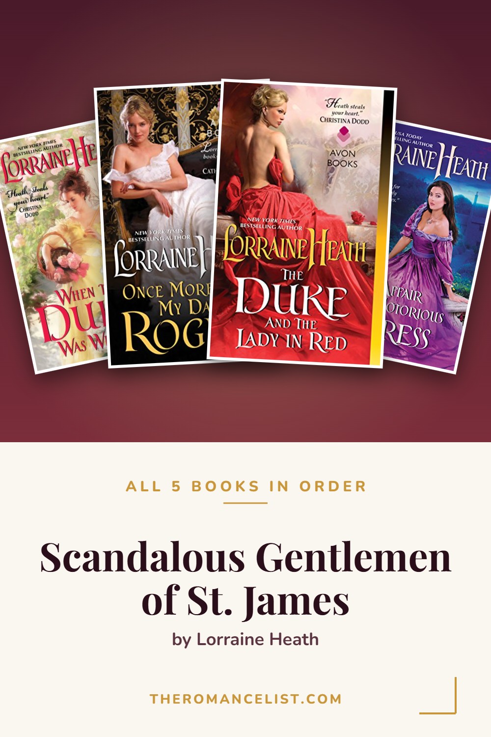Scandalous Gentlemen of St. James by Lorraine Heath — books in order