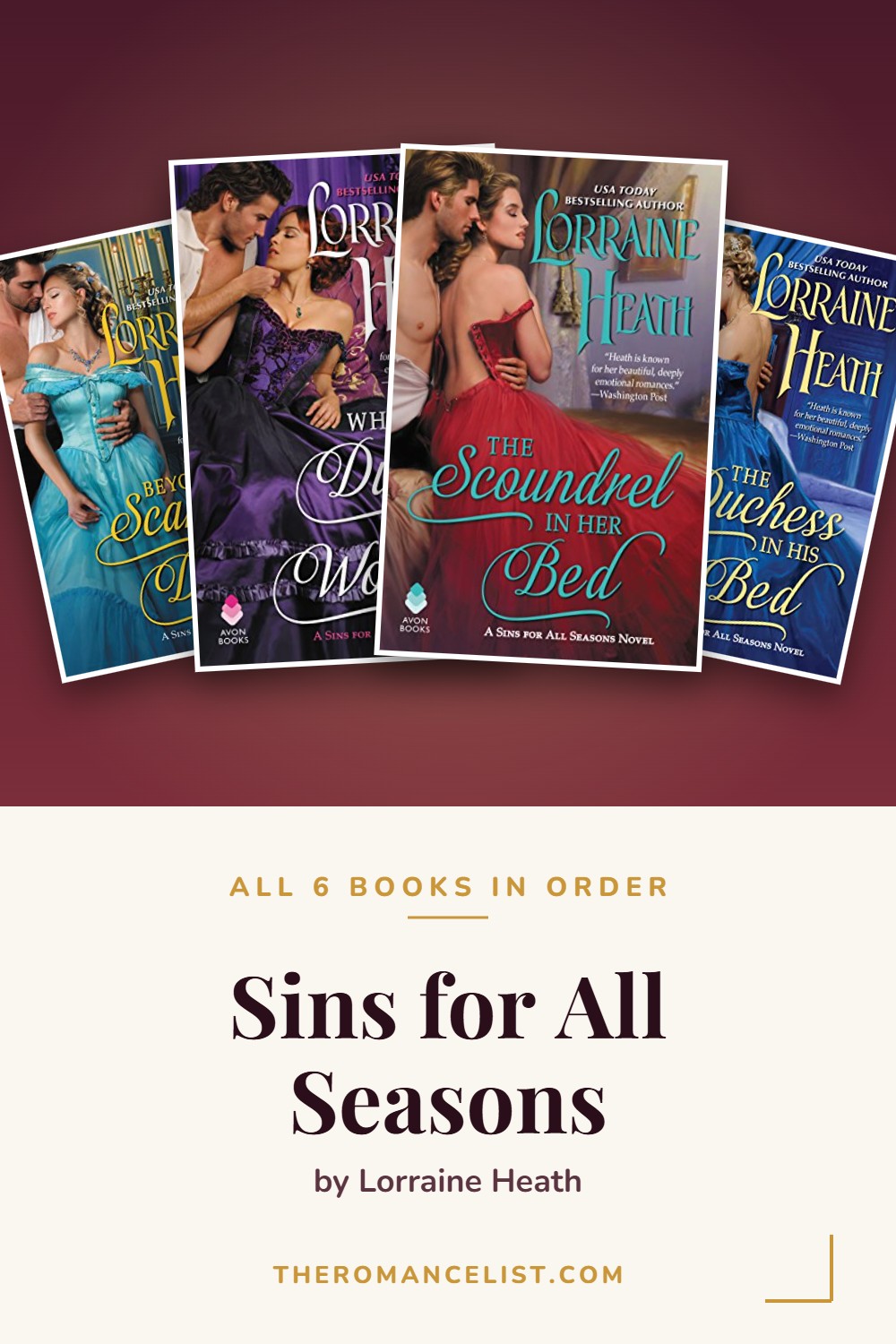 Sins for All Seasons by Lorraine Heath — books in order