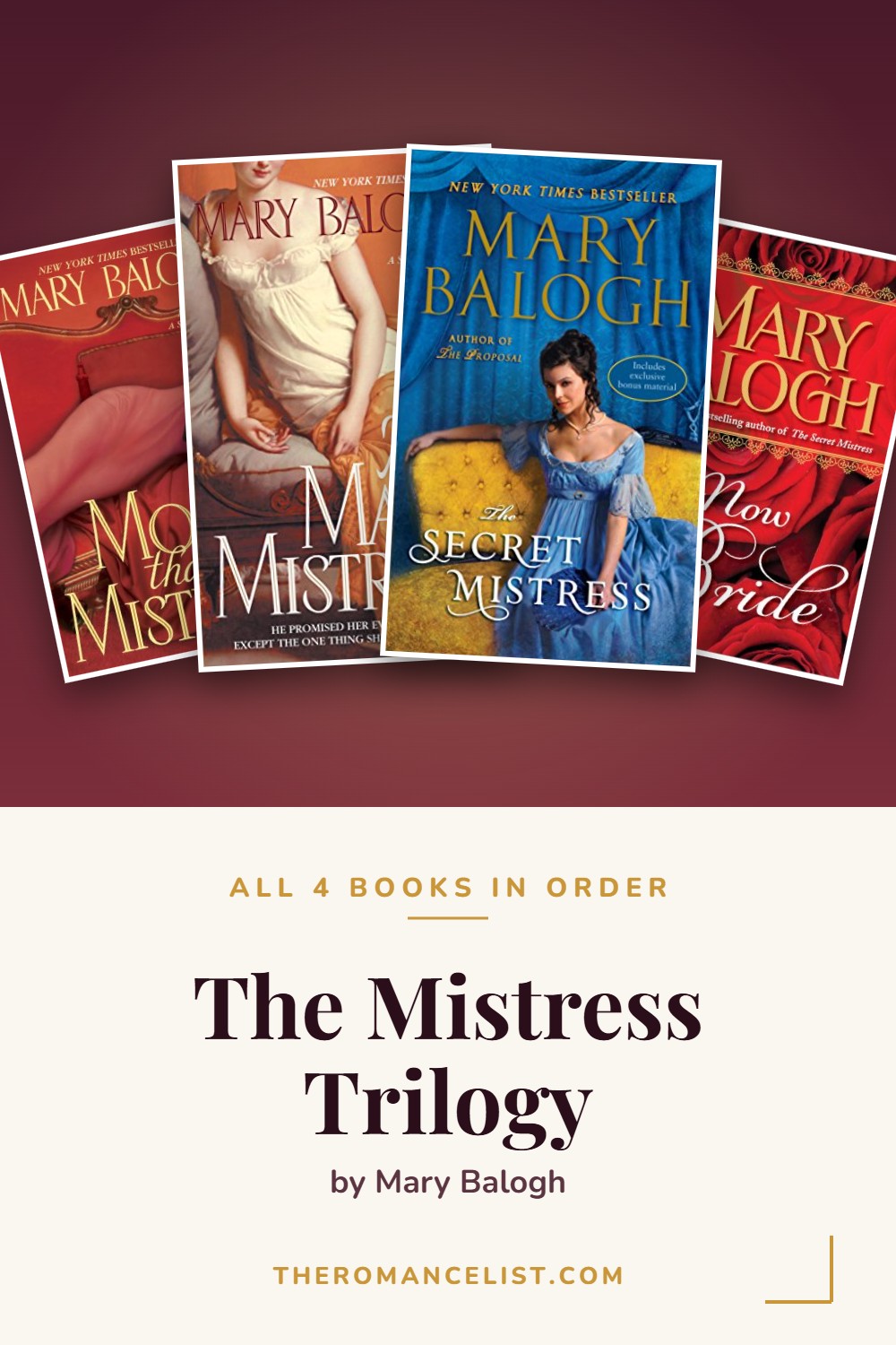The Mistress Trilogy by Mary Balogh — books in order