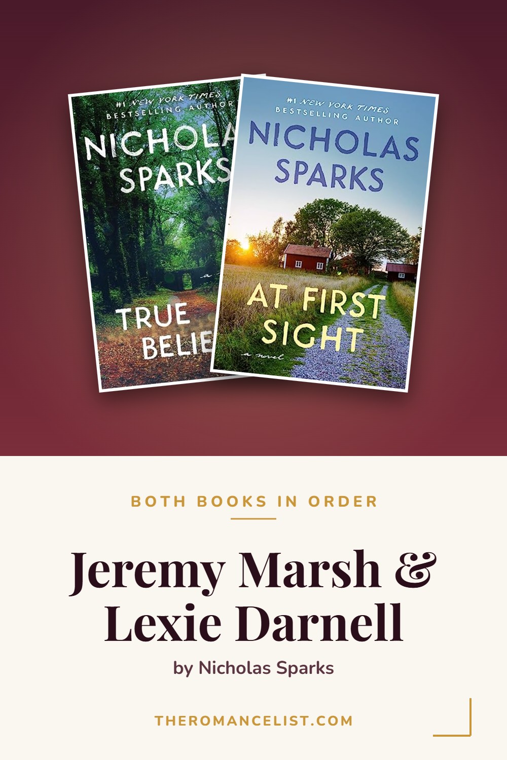 Jeremy Marsh & Lexie Darnell by Nicholas Sparks — books in order