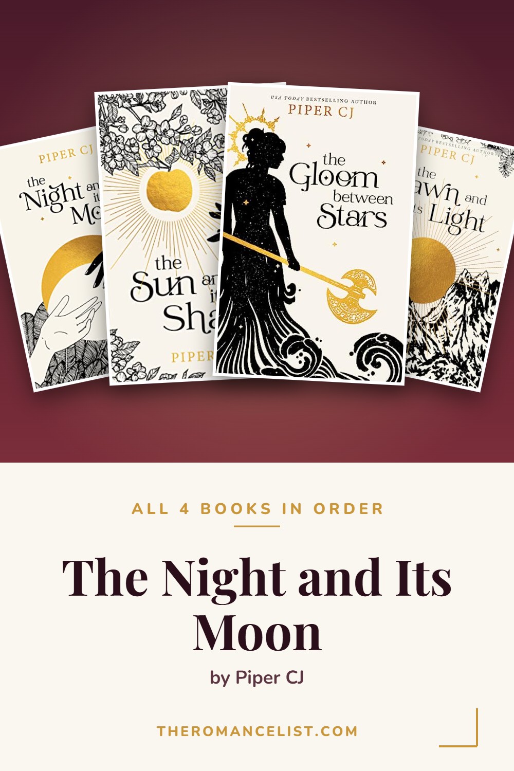 The Night and Its Moon by Piper CJ — books in order