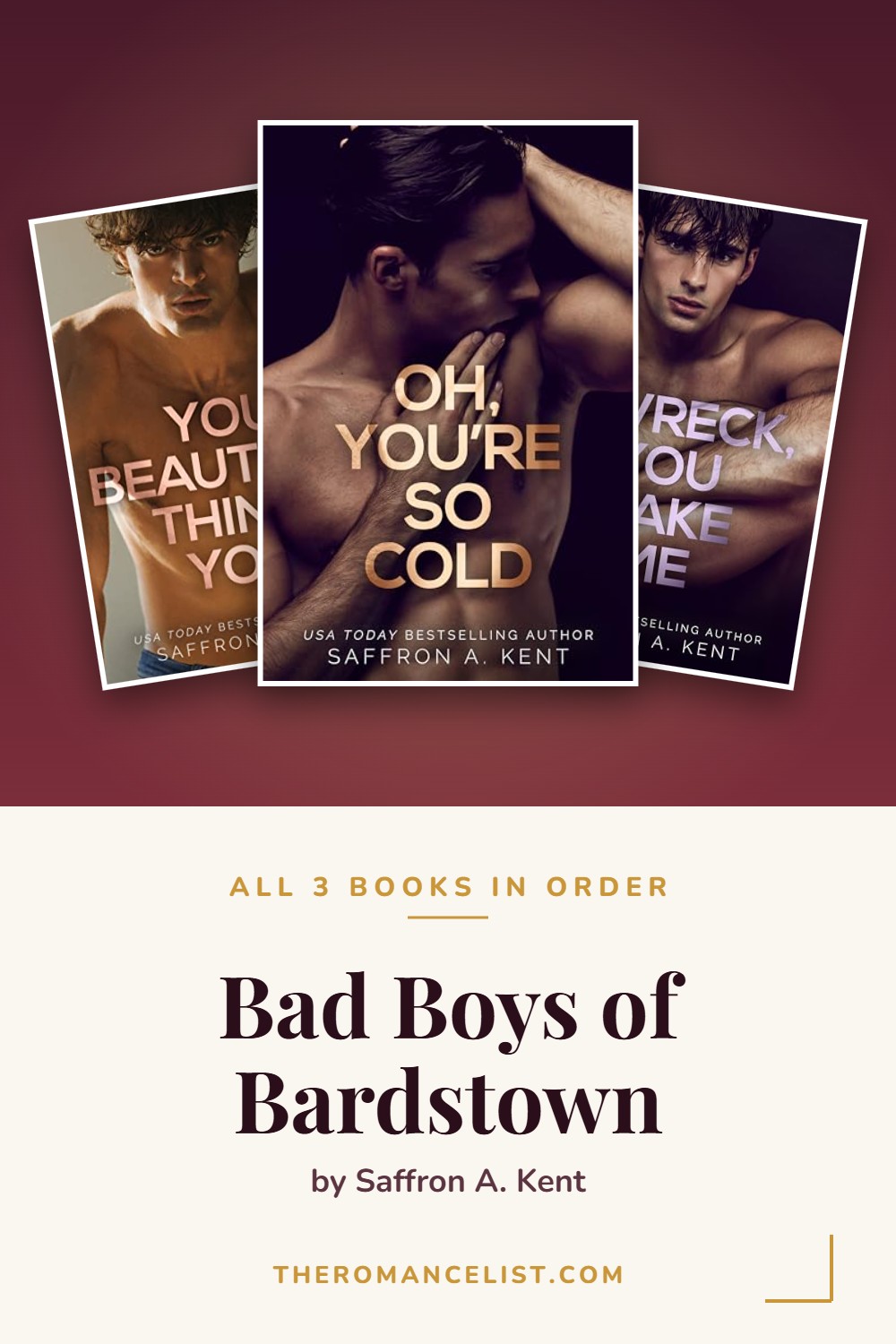 Bad Boys of Bardstown by Saffron A. Kent — books in order