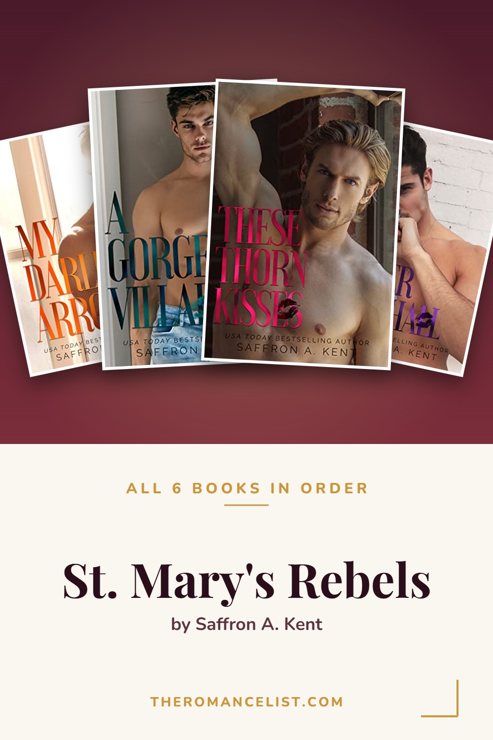 St. Mary's Rebels by Saffron A. Kent — books in order