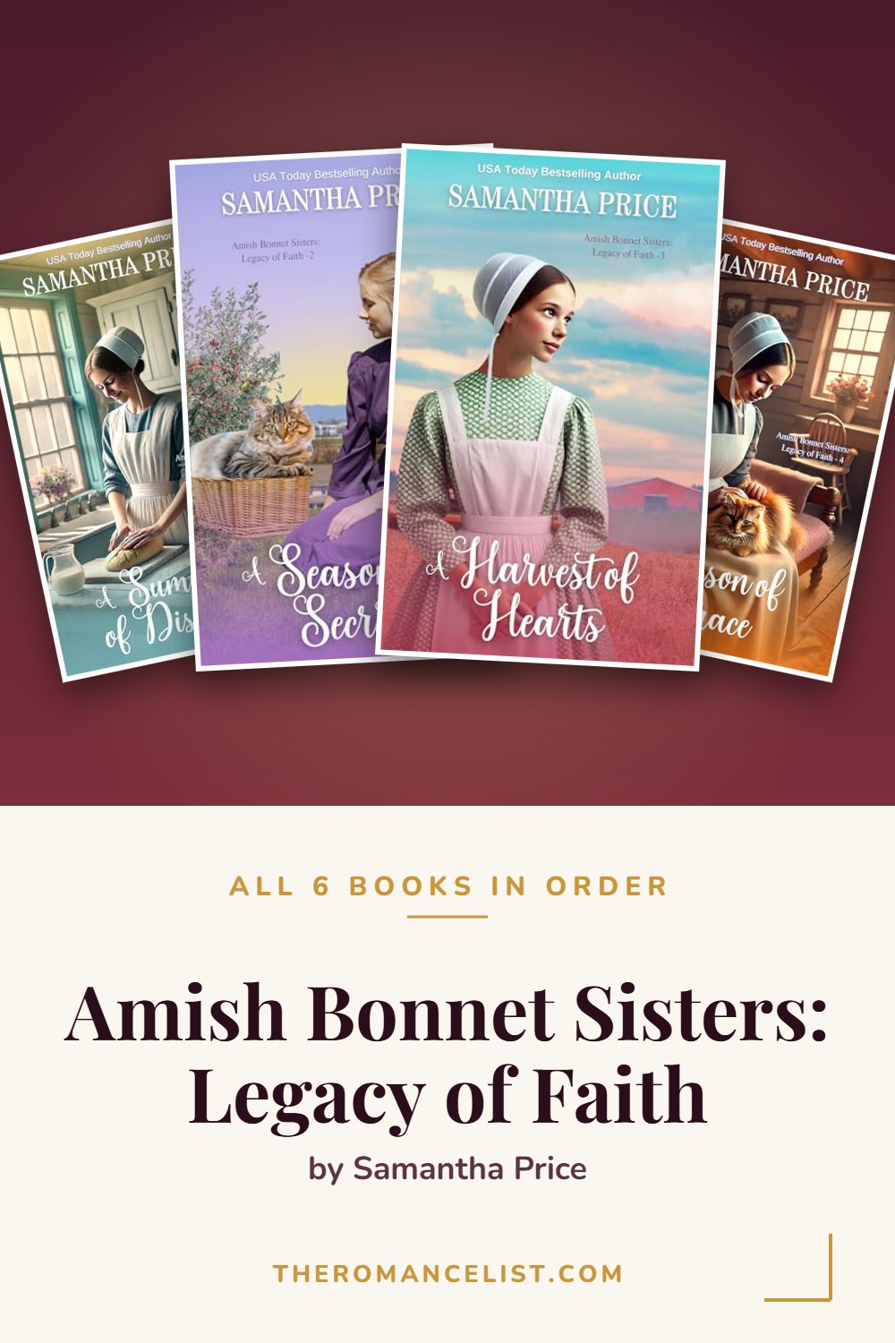 Amish Bonnet Sisters: Legacy of Faith by Samantha Price — books in order