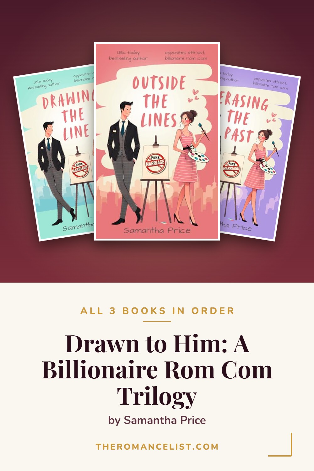 Drawn to Him: A Billionaire Rom Com Trilogy by Samantha Price — books in order